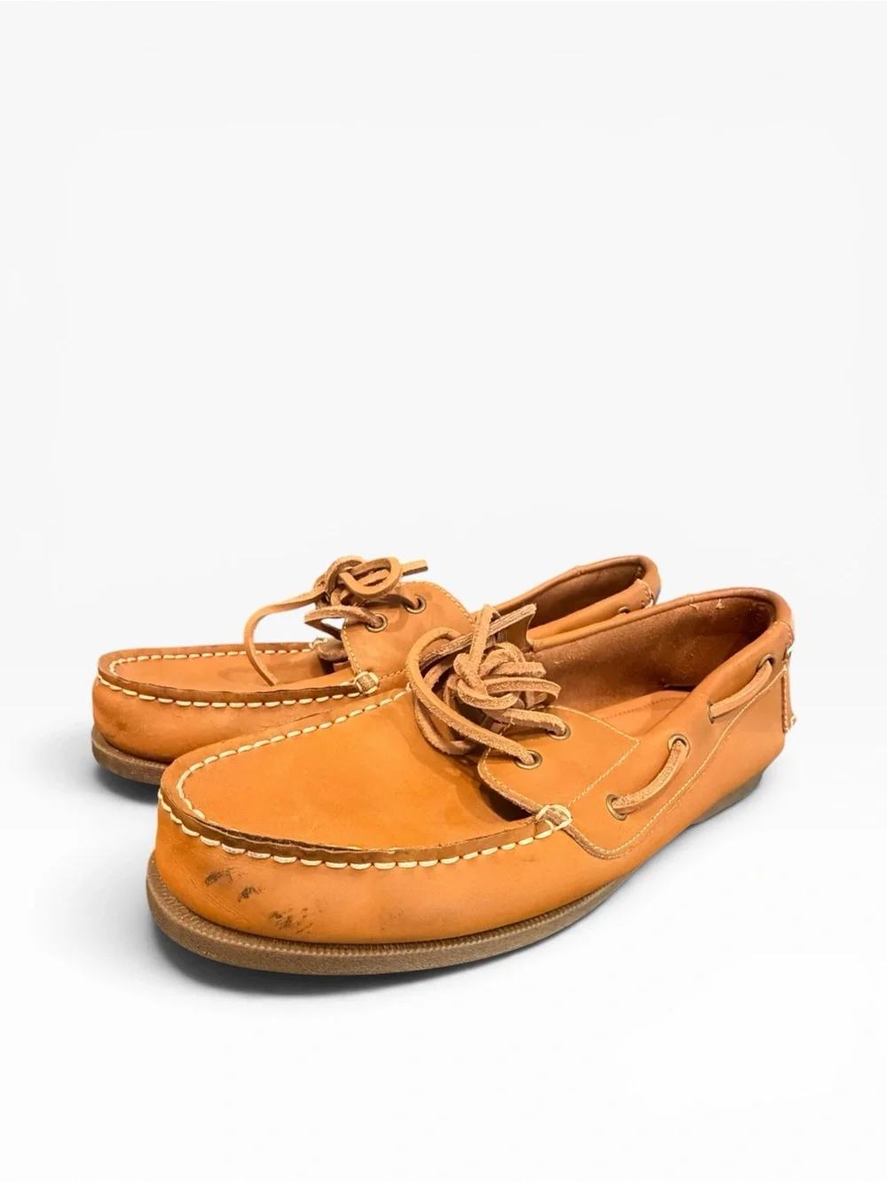 Tommy Hilfiger Bowman Tan Leather Boat Shoes Moccasins‎ Men’s Size 10.5